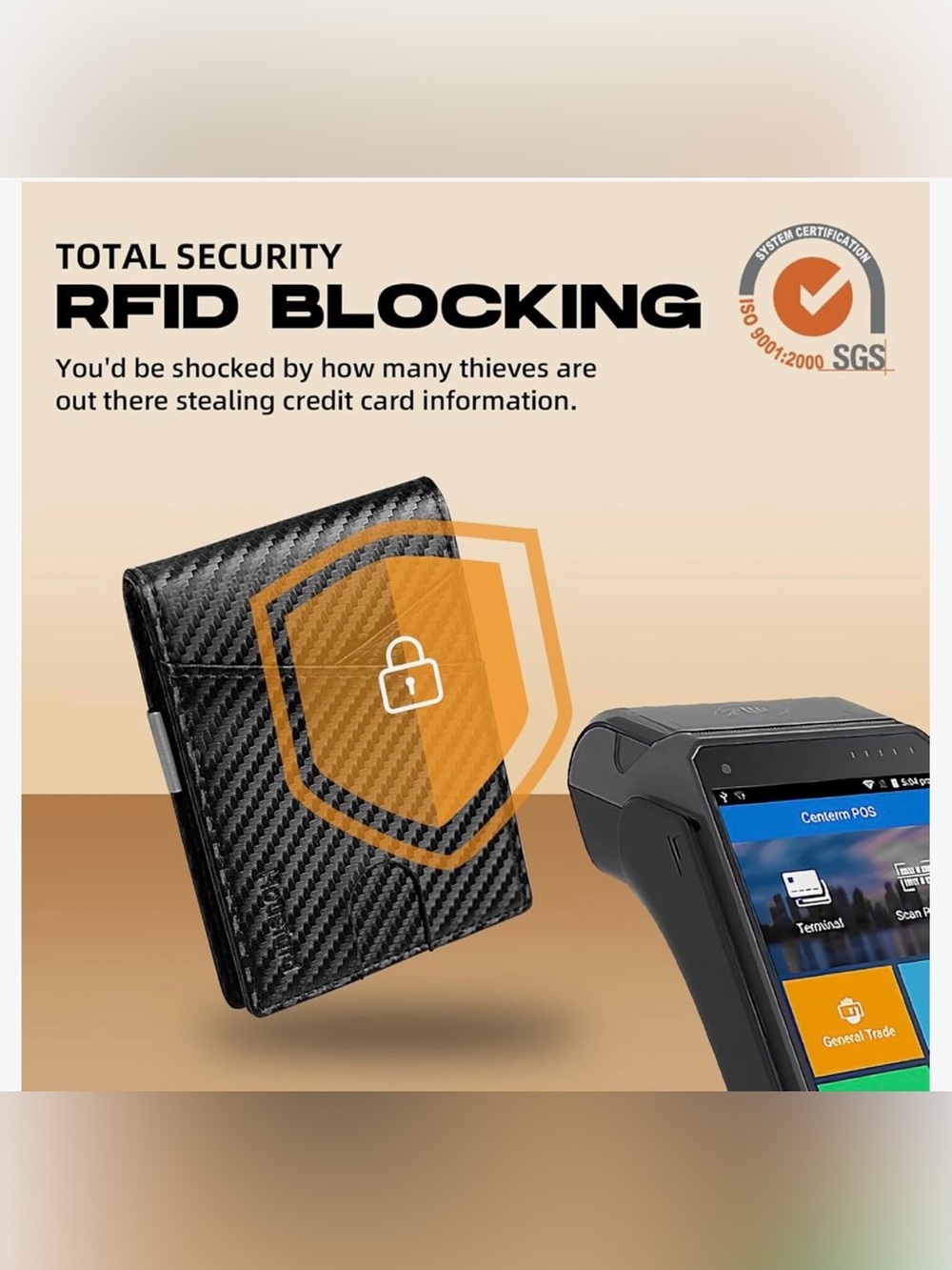 Bifold RFID Blocking Front Pocket Wallets Credit Card Holder